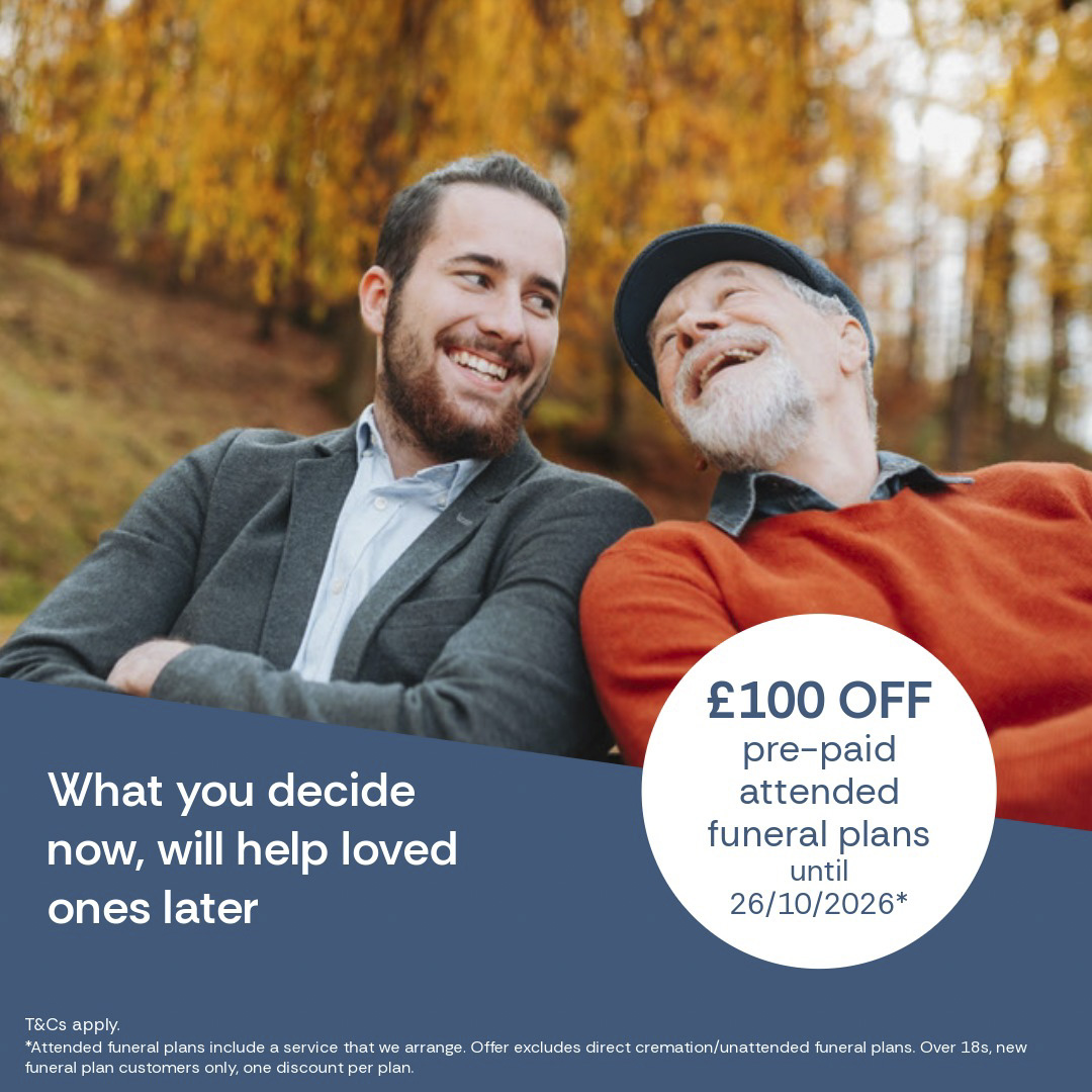 £100 off pre-paid attended funeral plans